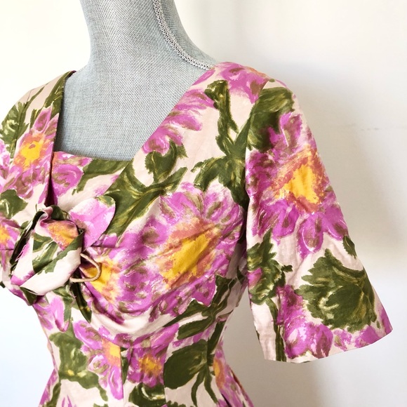 1950s 50s Vintage 2-Piece Floral Dress from Berlin - Picture 5 of 16